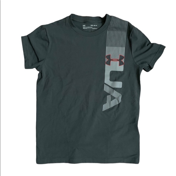 Boys Under Armour Heat Gear Charcoal Grey T-Shirt - Picture 1 of 3